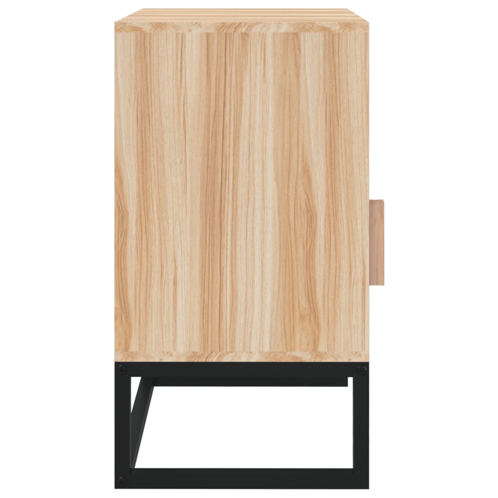 vidaXL Mesitas noche 2 uds hierro y madera contrachapada 40x30x55,5 cm