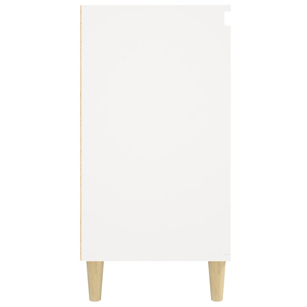 vidaXL Mesita de noche madera contrachapada blanca 40x35x70 cm