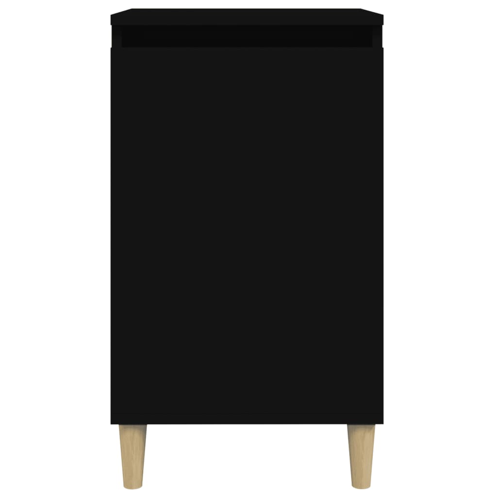 vidaXL Mesitas de noche 2 uds madera contrachapada negro 40x35x70 cm