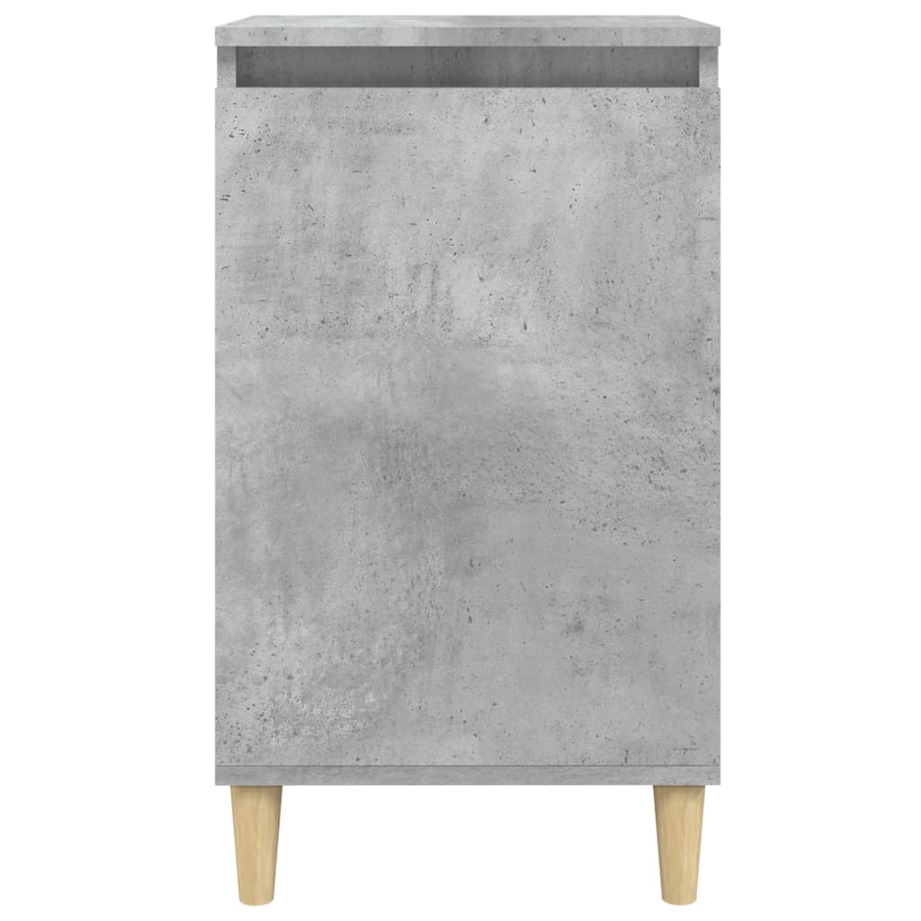 vidaXL Mesita de noche madera contrachapada gris hormigón 40x35x70 cm