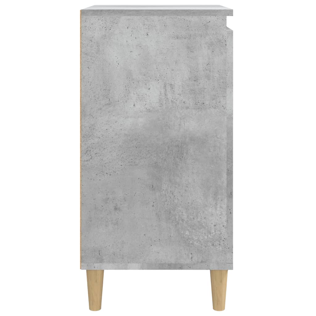 vidaXL Mesita de noche madera contrachapada gris hormigón 40x35x70 cm