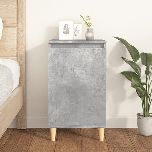 vidaXL Mesita de noche madera contrachapada gris hormigón 40x35x70 cm