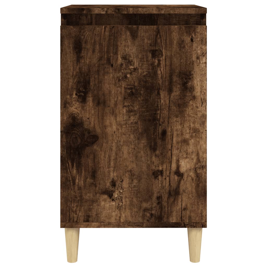 vidaXL Mesita de noche madera contrachapada roble ahumado 40x35x70 cm