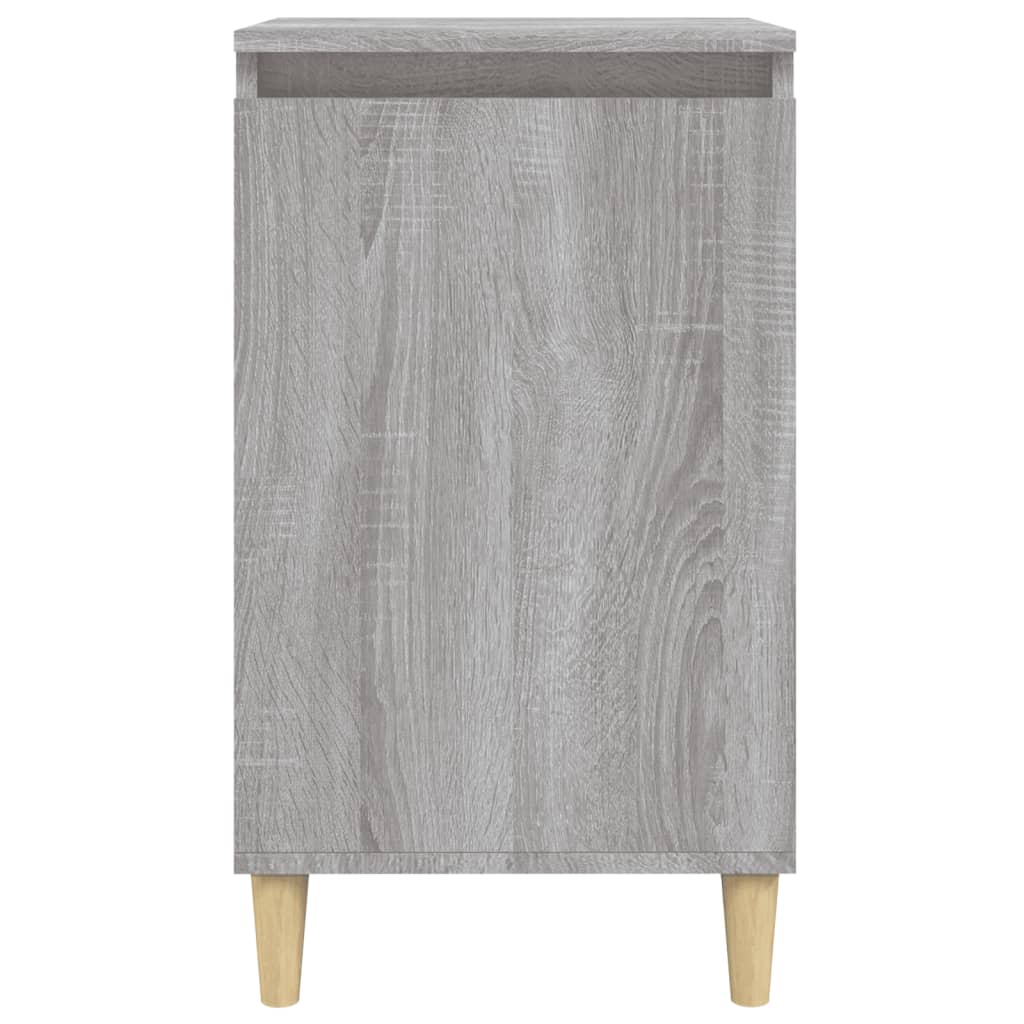 vidaXL Mesitas de noche 2 uds madera contrachapada gris 40x35x70 cm