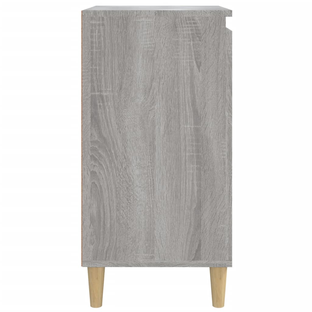 vidaXL Mesitas de noche 2 uds madera contrachapada gris 40x35x70 cm