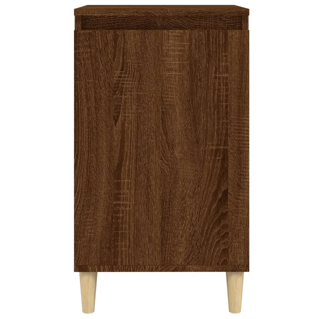 vidaXL Mesita de noche madera contrachapada roble marrón 40x35x70 cm