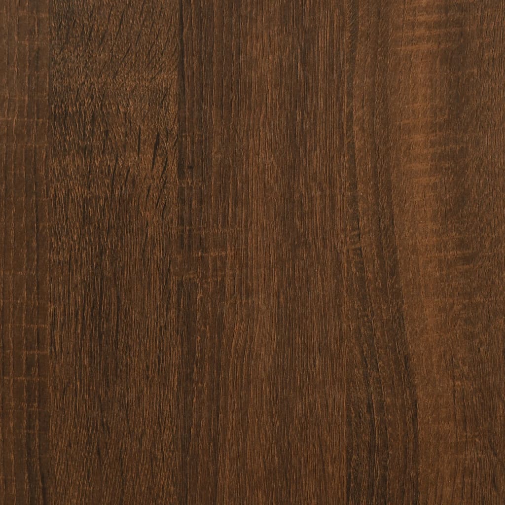 vidaXL Mesita de noche madera contrachapada roble marrón 40x35x70 cm