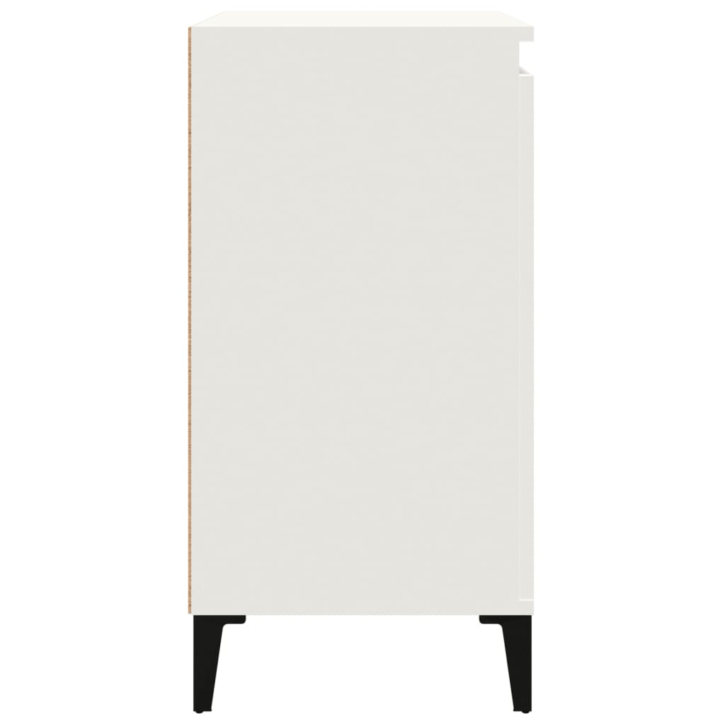 vidaXL Mesita de noche madera contrachapada blanca 40x35x70 cm