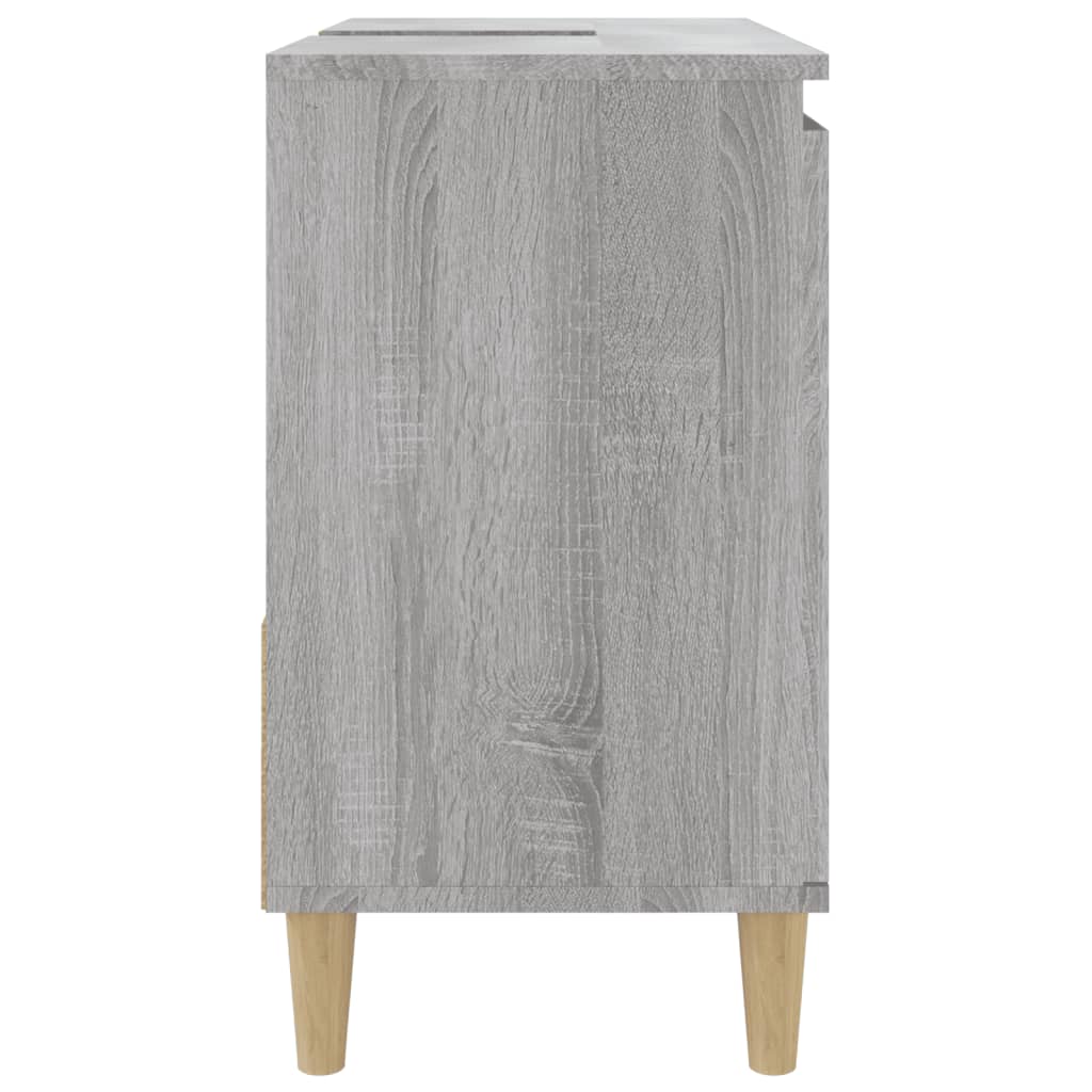 vidaXL Armario de baño madera contrachapada gris Sonoma 65x33x60 cm