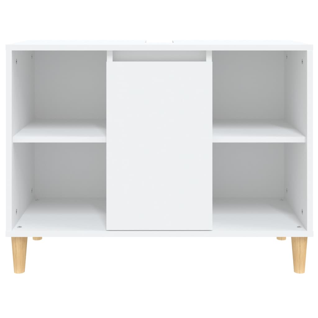 vidaXL Armario para lavabo madera contrachapada blanco 80x33x60 cm