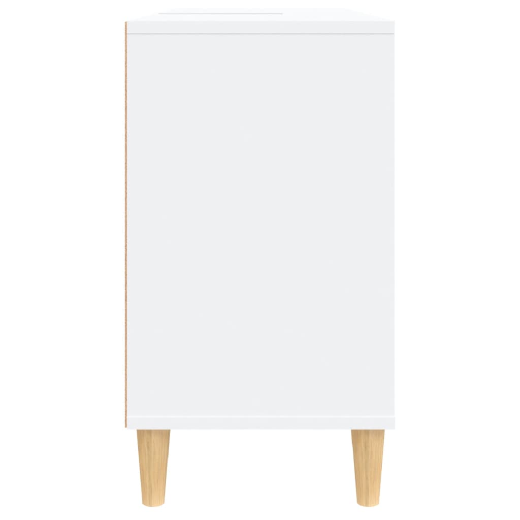 vidaXL Armario para lavabo madera contrachapada blanco 80x33x60 cm