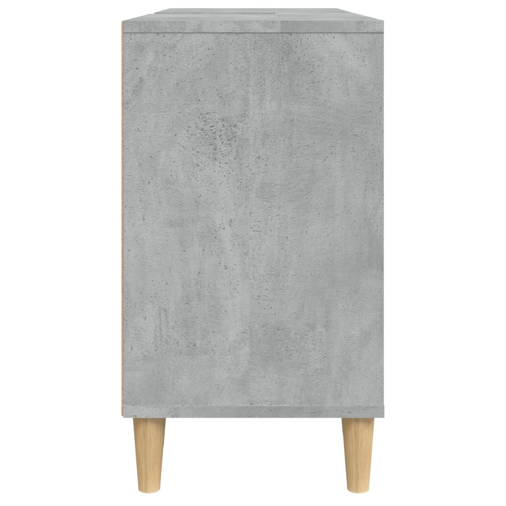 vidaXL Armario de lavabo madera contrachapada gris hormigón 80x33x60cm