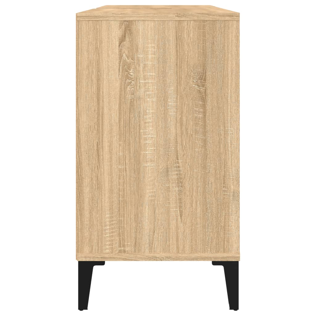 vidaXL Armario de lavabo madera contrachapada roble Sonoma 80x33x60 cm