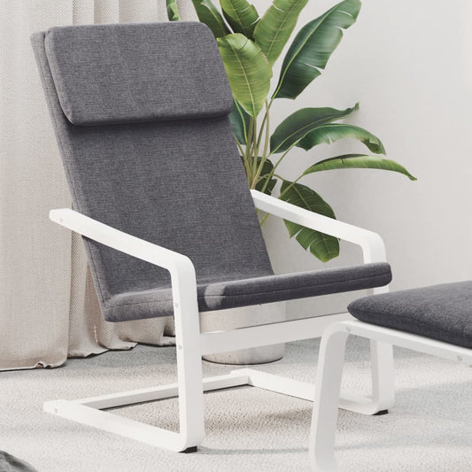 vidaXL Sillón de relax de tela gris oscuro