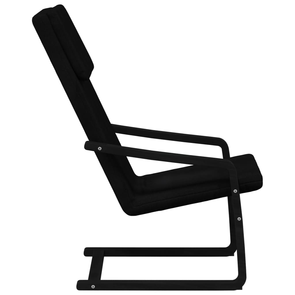 vidaXL Sillón de relax de tela negro