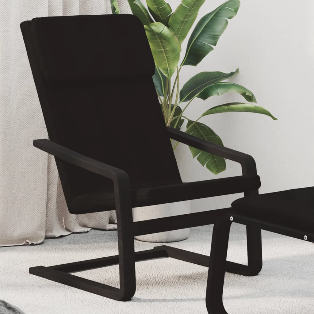 vidaXL Sillón de relax de tela negro