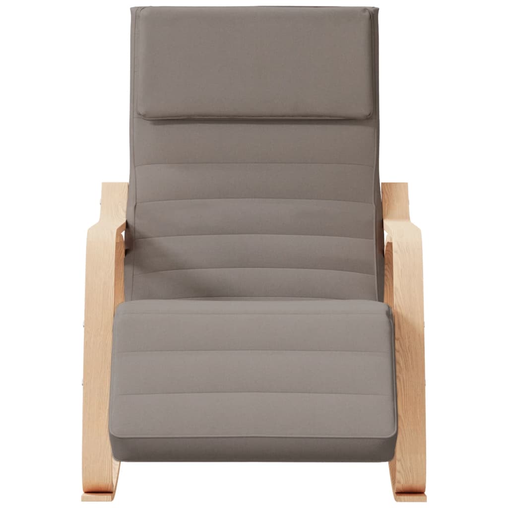 vidaXL Silla mecedora de tela gris taupe