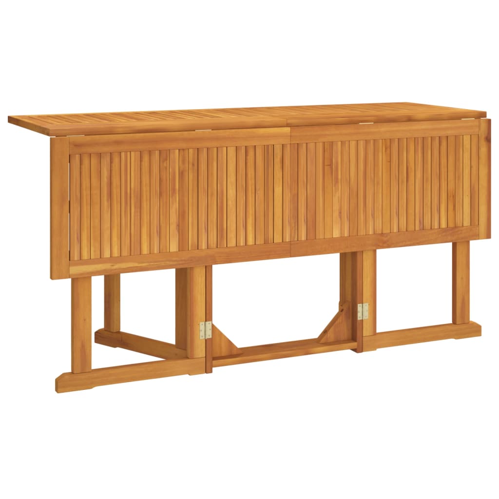 vidaXL Mesa de jardín plegable Butterfly madera de teca 150x90x75 cm