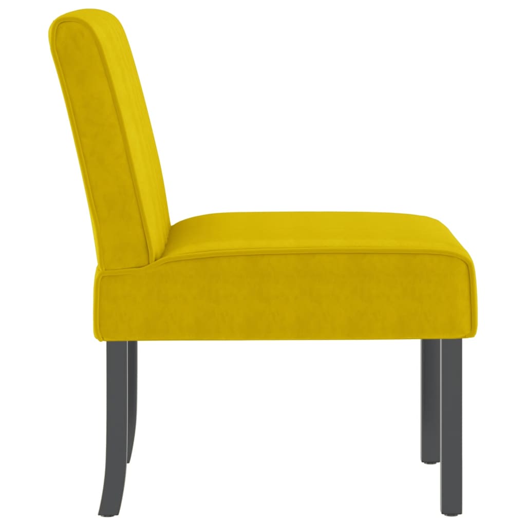 vidaXL Silla tapizada de terciopelo amarillo