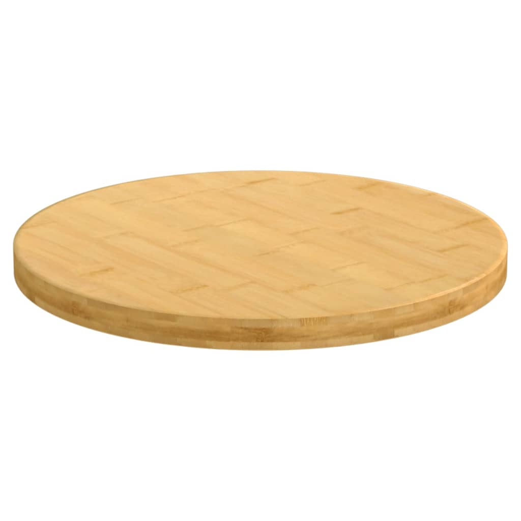 vidaXL Tablero de mesa de bambú Ø50x2,5 cm