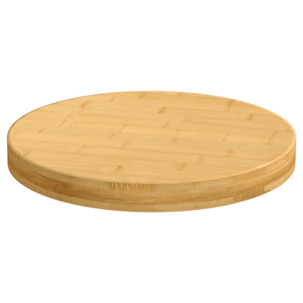 vidaXL Tablero de mesa de bambú Ø50x4 cm