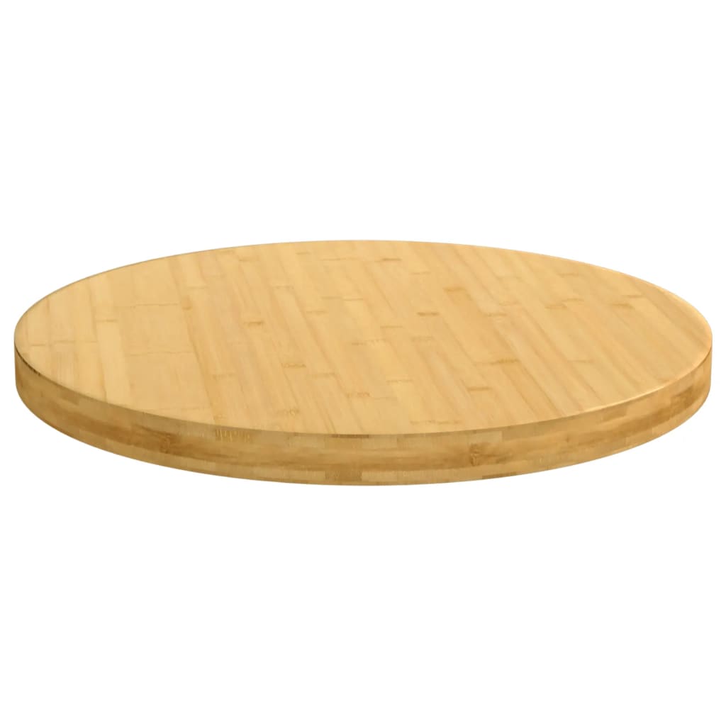 vidaXL Tablero de mesa de bambú Ø70x4 cm