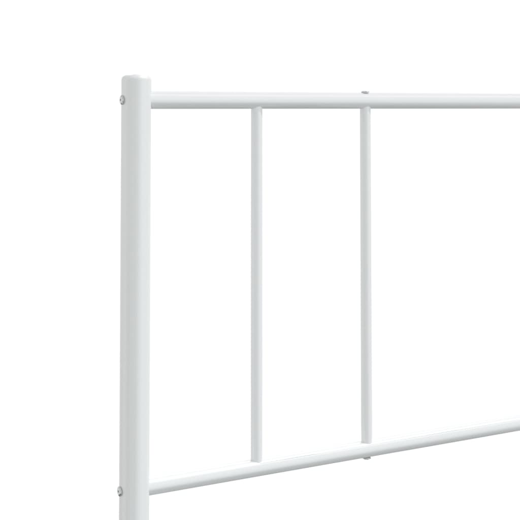 vidaXL Cabecero de metal blanco 120 cm