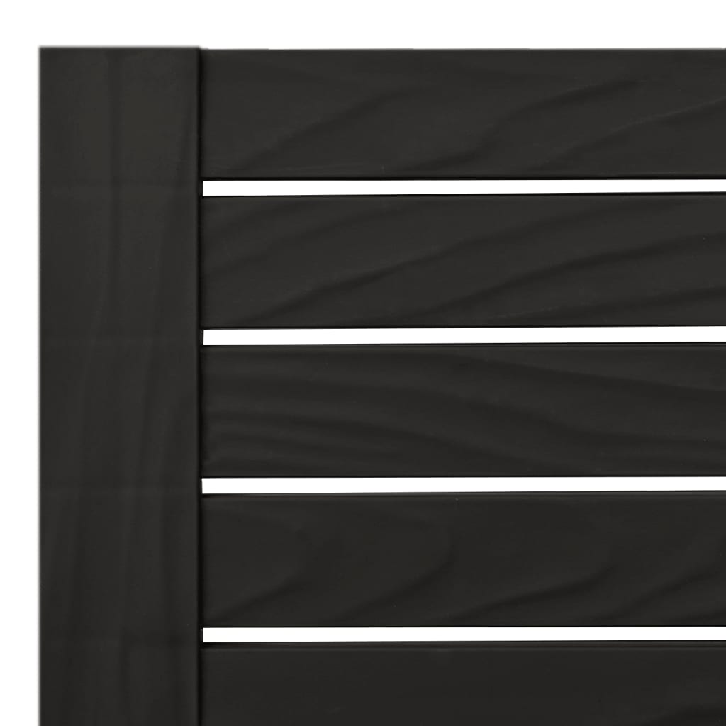 vidaXL Tumbona doble de polipropileno negro 155x138x83 cm