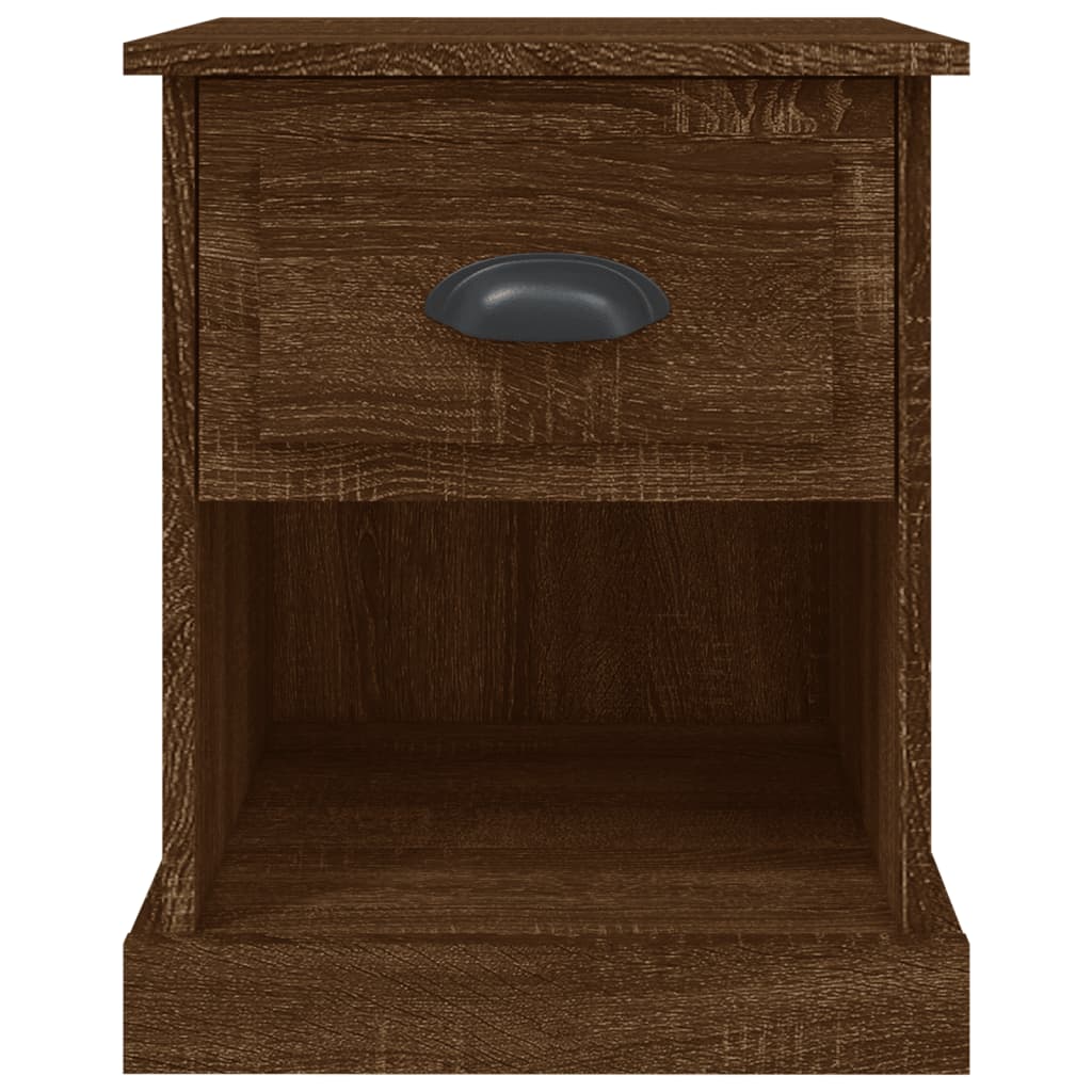 vidaXL Mesitas de noche 2 uds madera roble marrón 39x39x47,5 cm