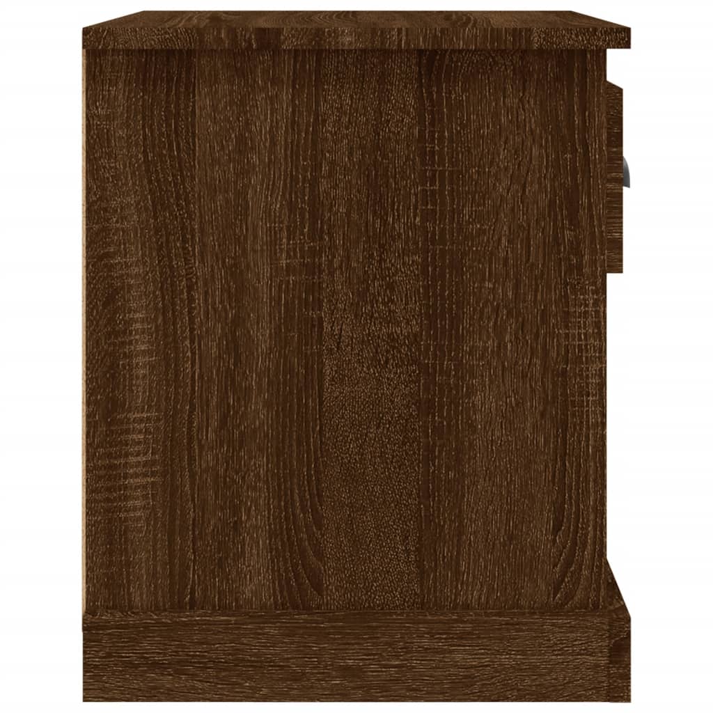 vidaXL Mesitas de noche 2 uds madera roble marrón 39x39x47,5 cm