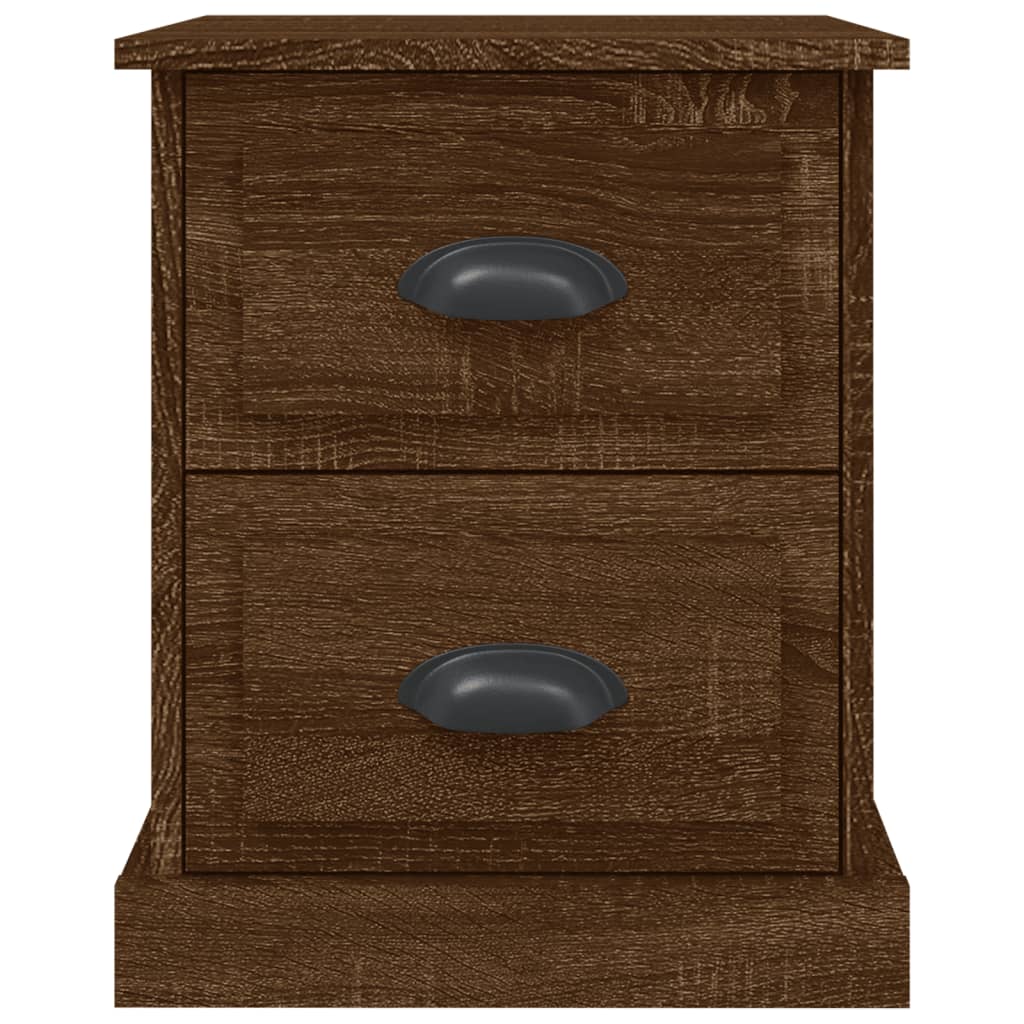 vidaXL Mesitas de noche 2 uds madera roble marrón 39x39x47,5 cm