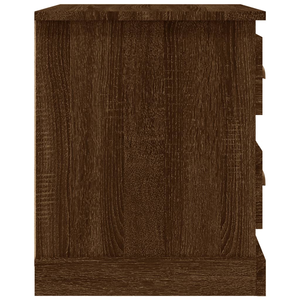 vidaXL Mesitas de noche 2 uds madera roble marrón 39x39x47,5 cm