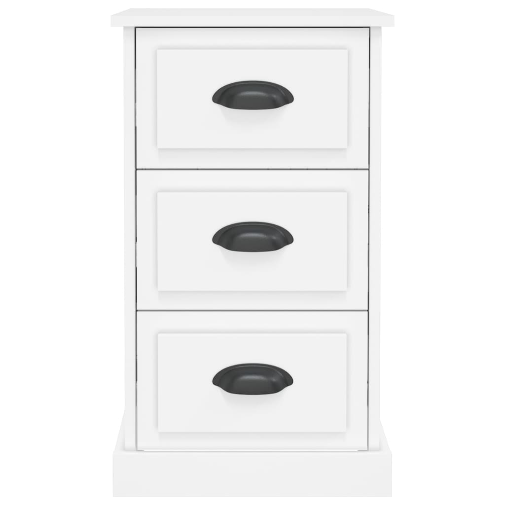 vidaXL Mesita de noche madera contrachapada blanca 39x39x67 cm