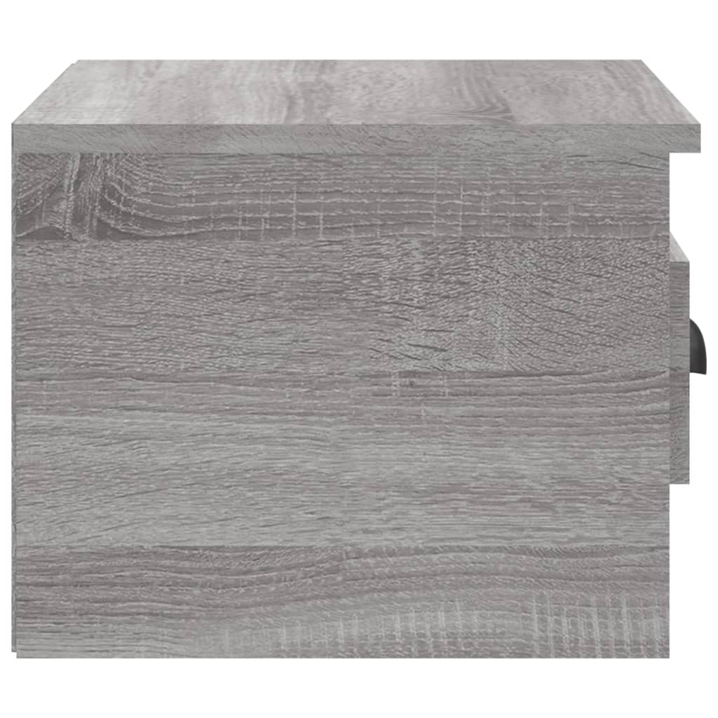 vidaXL Mesitas de noche de pared 2 uds color gris Sonoma 41,5x36x28 cm