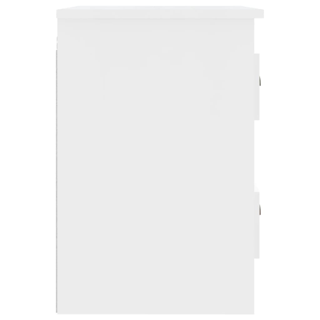 vidaXL Mesitas de noche de pared 2 uds blanco 41,5x36x53 cm