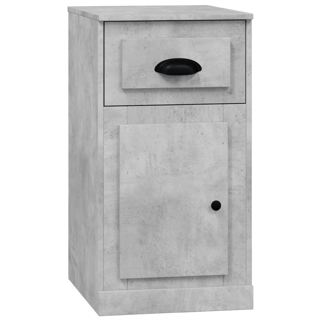 vidaXL Armario auxiliar y cajón madera contrachapada gris 40x50x75 cm