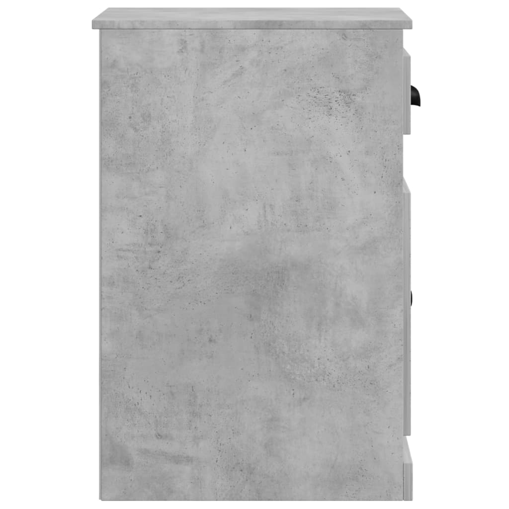 vidaXL Armario auxiliar y cajón madera contrachapada gris 40x50x75 cm