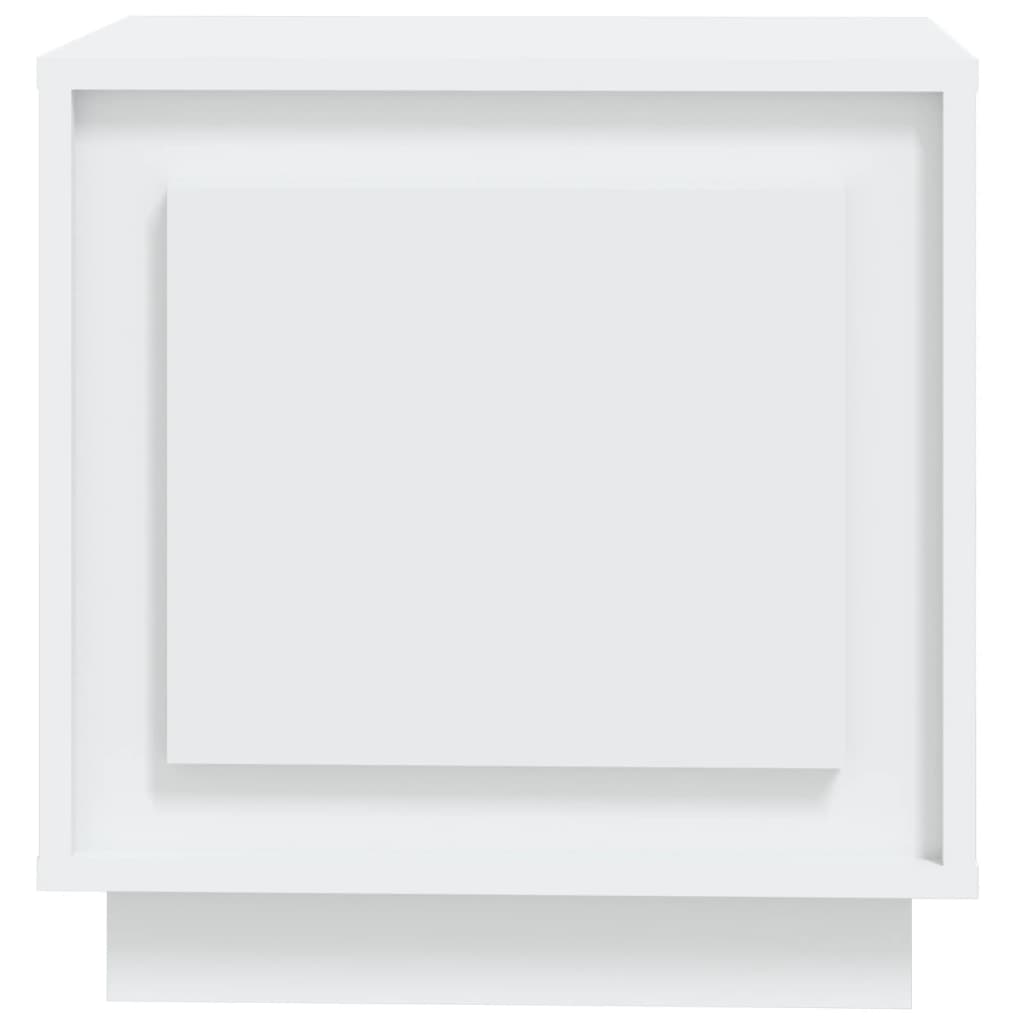 vidaXL Mesitas de noche 2 uds madera contrachapada blanco 44x35x45 cm