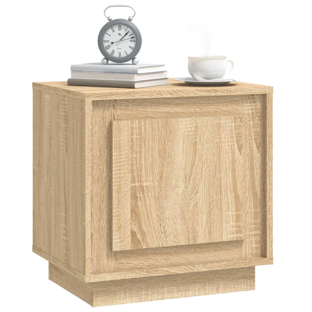 vidaXL Mesita de noche madera contrachapada roble sonoma 44x35x45 cm