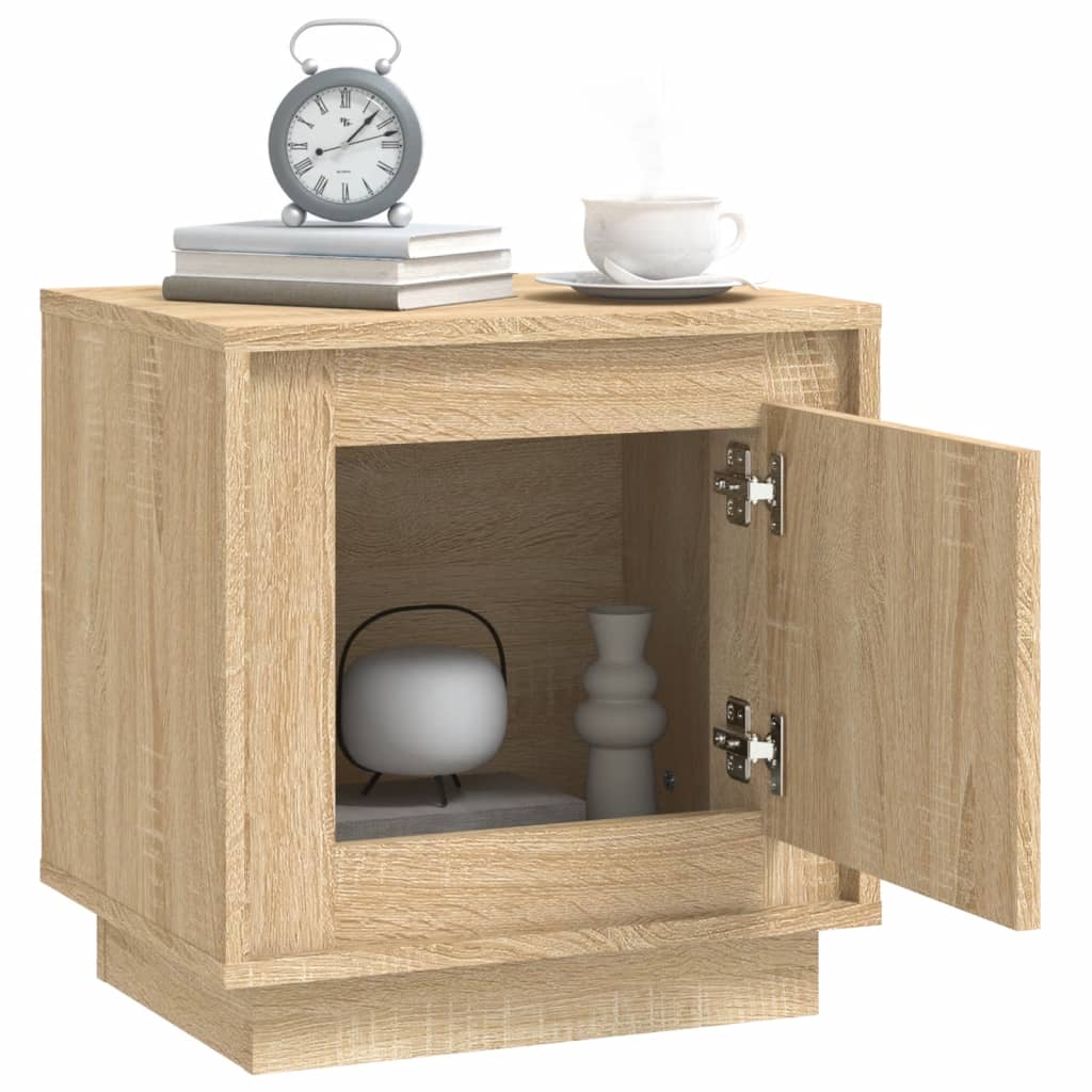 vidaXL Mesita de noche madera contrachapada roble sonoma 44x35x45 cm