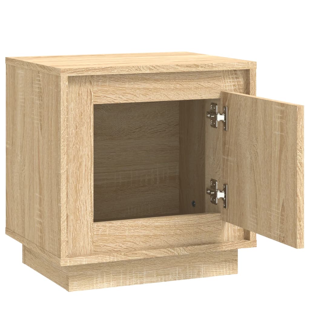 vidaXL Mesita de noche madera contrachapada roble sonoma 44x35x45 cm