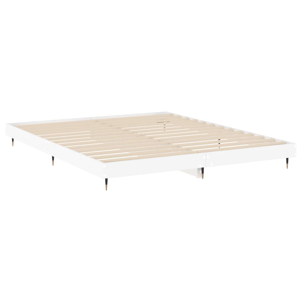 vidaXL Cama sin colchón blanca 180x200 cm madera de ingeniería