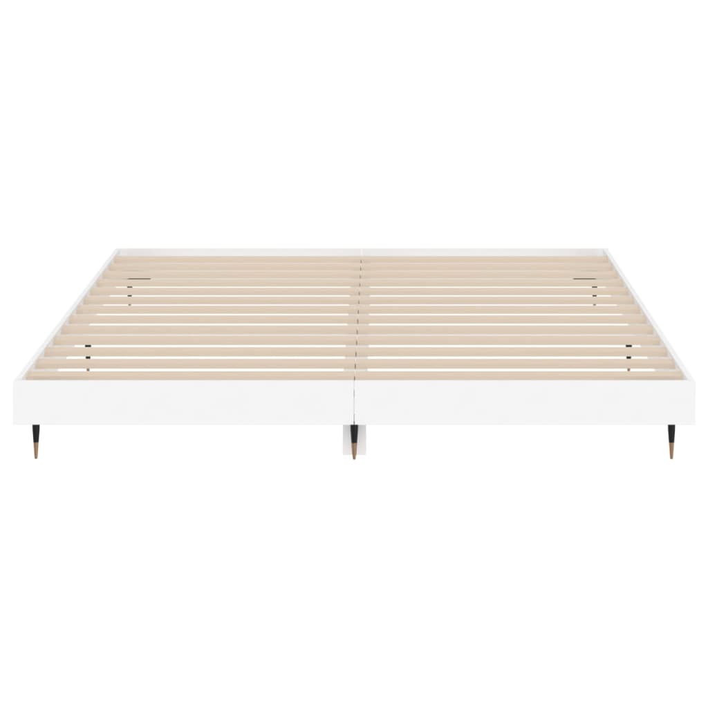 vidaXL Cama sin colchón blanca 180x200 cm madera de ingeniería