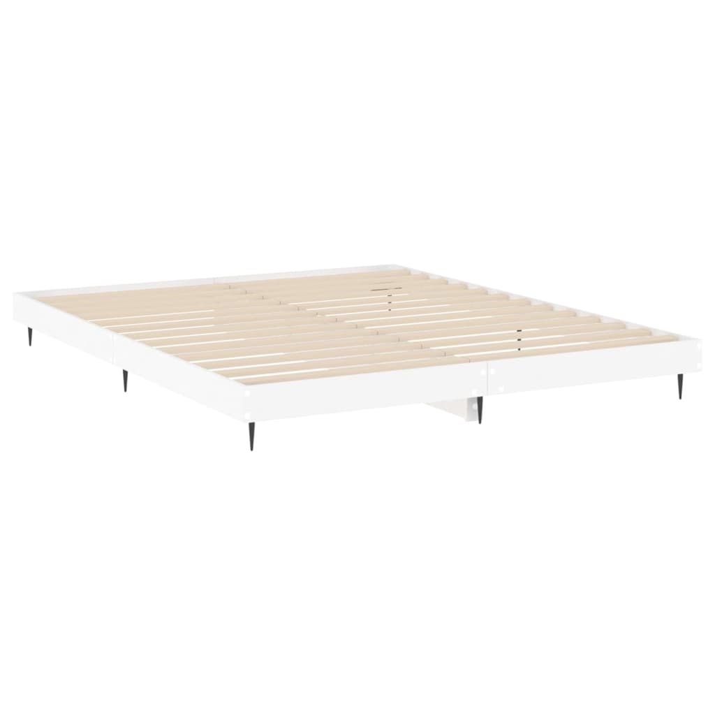 vidaXL Cama sin colchón blanca 180x200 cm madera de ingeniería