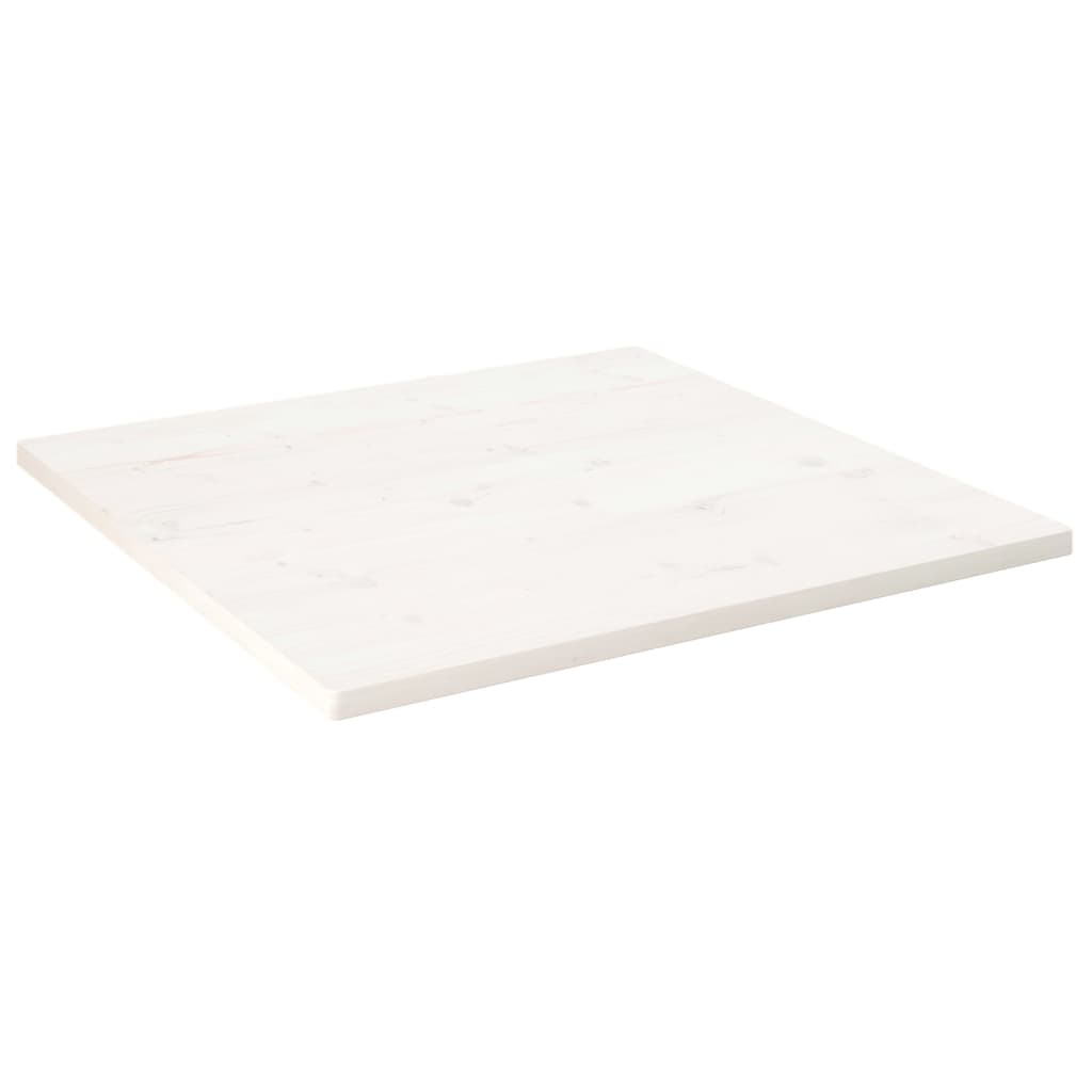 vidaXL Tablero de mesa cuadrado madera maciza pino blanco 80x80x2,5 cm