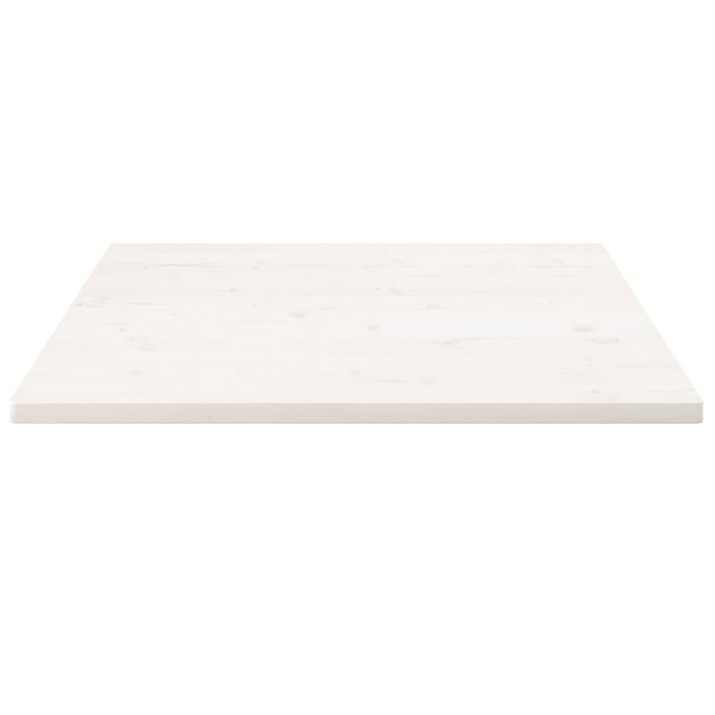 vidaXL Tablero de mesa cuadrado madera maciza pino blanco 80x80x2,5 cm