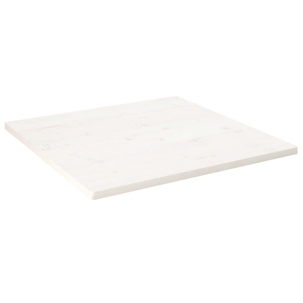 vidaXL Tablero de mesa cuadrado madera maciza pino blanco 90x90x2,5 cm