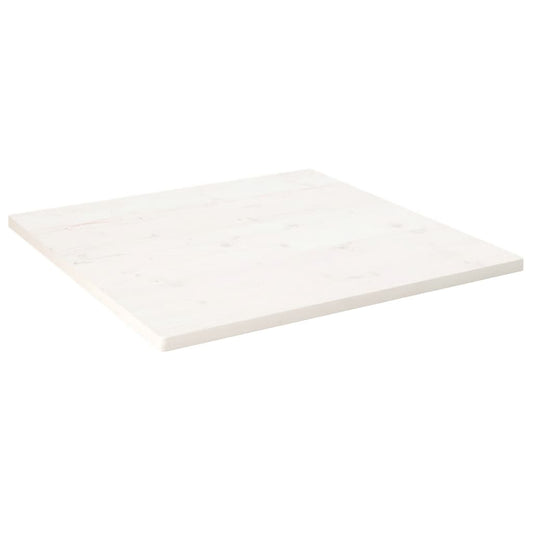 vidaXL Tablero de mesa cuadrado madera maciza pino blanco 90x90x2,5 cm