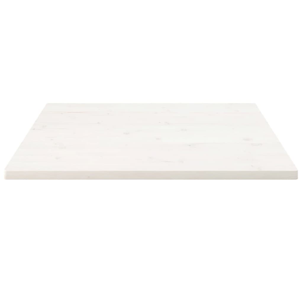 vidaXL Tablero de mesa cuadrado madera maciza pino blanco 90x90x2,5 cm