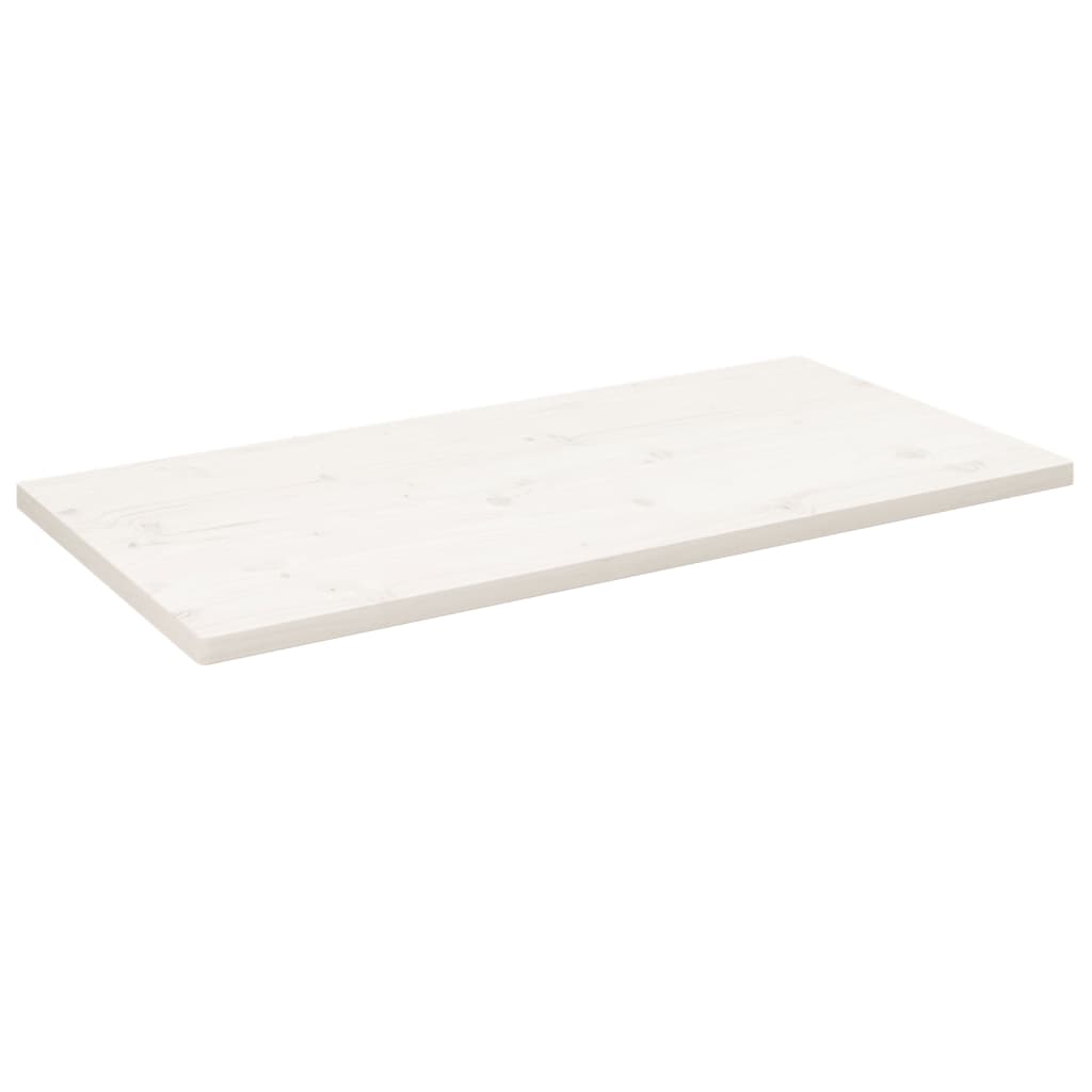 vidaXL Tablero de mesa rectangular madera de pino blanco 100x50x2,5 cm